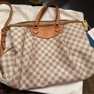 LOUIS VUITTON Damier Azur Syracuse GM Shoulder Bag
